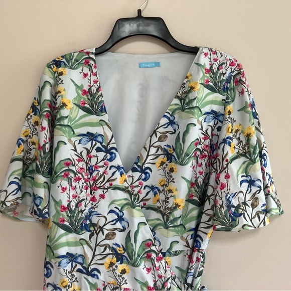 J. Mclaughlin ‘Audette Gardenside’ Silk Blend Floral Wrap Dress, size S - Picture 5 of 12